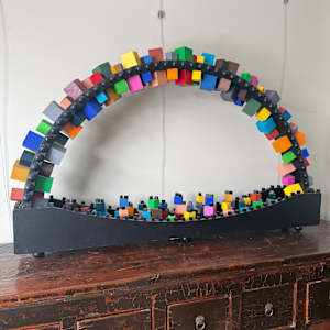 post modern wood arch sculpture by Jeffrey Adam, Image 4.