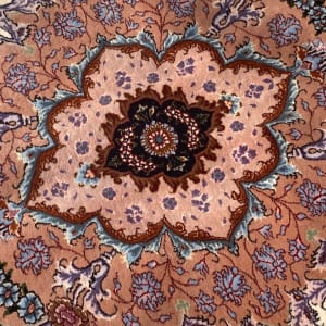 Hand tied oriental rug (wool and silk) 