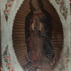 RETABLO of the Virgin Mary on tin Circa 19th century 