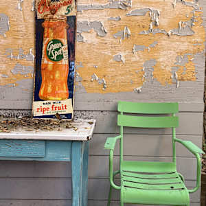 Vintage Green Spot metal advertising sign 