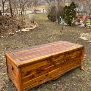 Vintage solid cedar chest 