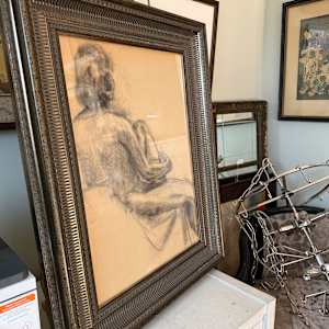 framed original nude sketch, Image 3.