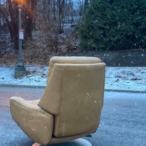 Mid century modern swivel lounger chair 