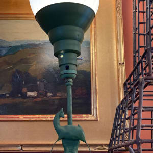 Art Deco deer motif novelty lamp 