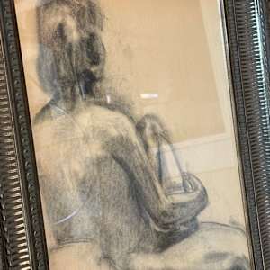 framed original nude sketch, Image 1.
