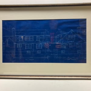 Framed blue print 