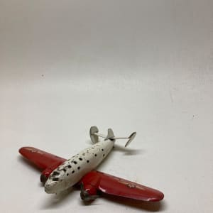 white and red Wyandotte airplane bomber 