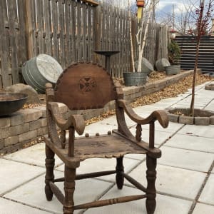 Hand carved antique arm chair 