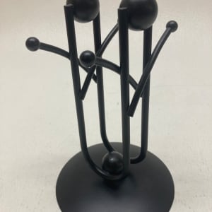 Post modern black metal napkin holder 