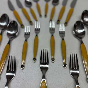 Chromargan yellow 1980's silverware 