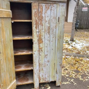 Primitive painted cupboard 