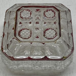 Art Deco Perfume covered powder dish 