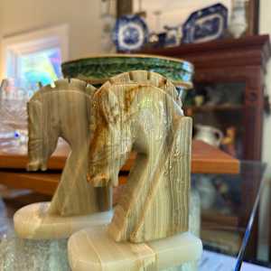 Onyx horse bookends, Image 2.