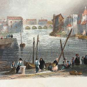 Hand colored Galway engraving 