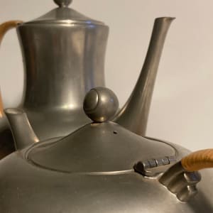 vintage mcm Pewter tea set 