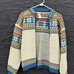 Hand made 100 percent wool Norwegian sweater