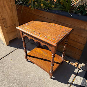 Art Deco oak side table 