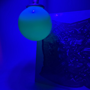 Uranium glass entry light fixture, Image 3.