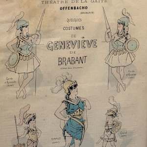vintage  1875 Paris theater costume page 