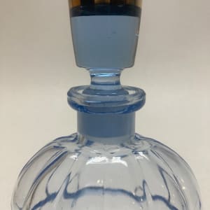 Ice berg blue covered art deco perfume 