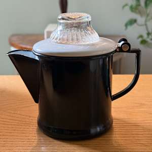 Small enamel black coffee pot, Image 2.