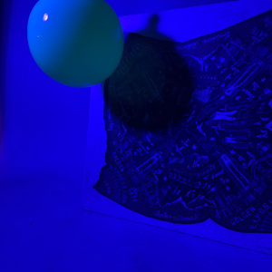 Uranium glass entry light fixture, Image 4.