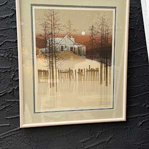 Travis Thrasher Cabin lithograph, Image 4.