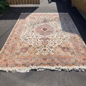 Hand tied oriental rug (wool and silk) 