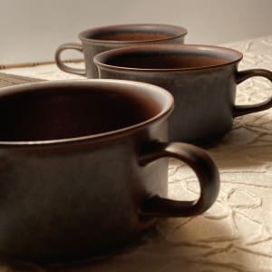 Set of 6 Arabia - RUSKA low mugs 