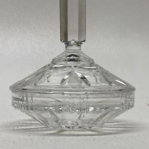 Clear covered powder Perfume dish 