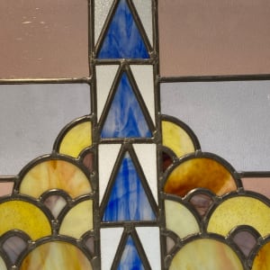 ART DECO stained glass panel 