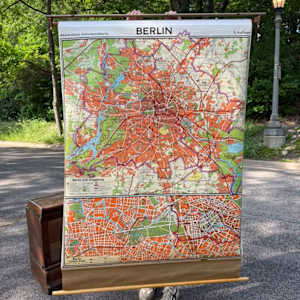 Vintage Berlin wall map, Image 2.