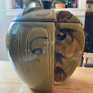California art pottery apple cookie jar