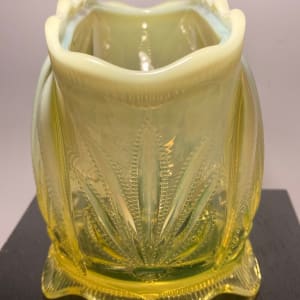 Northwood Yellow opalescent glass vase 