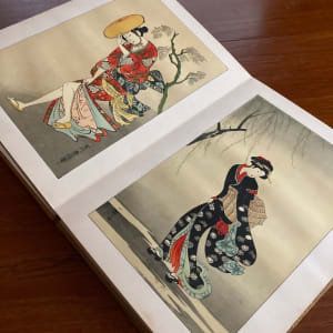 Accordion Japanese woodblock book 