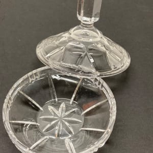 Clear covered powder Perfume dish 