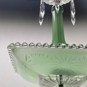 1940's green ceiling light fixture 