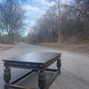 Large oak Jacobean style great hall table 