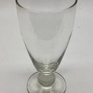 Tiffin clear glass flower vase 