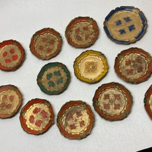 set of Italian Venetian style coasters 