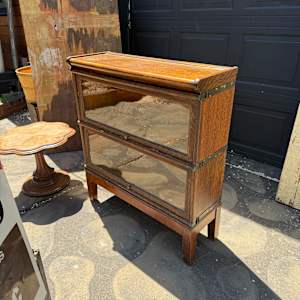 Globe Werneke oak lawyers stacking bookcase, Image 2.