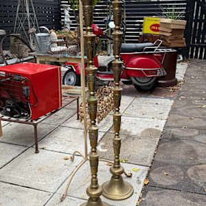 pair of James Mont brass floor lamp bases 