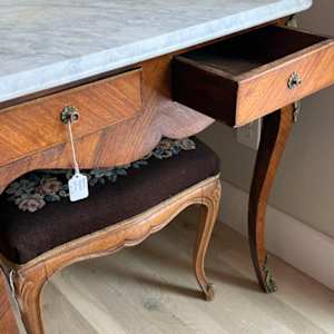 Marble topped Italian 2 drawer desk, Image 4.