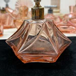 Art Deco pink perfume bottle 