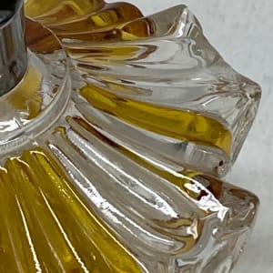 Art Deco amber and clear perfume bottle 