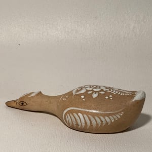 Mexican pottery large flat duck 