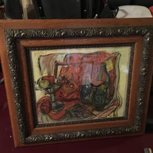 Framed James Quentin Young - still life watercolor