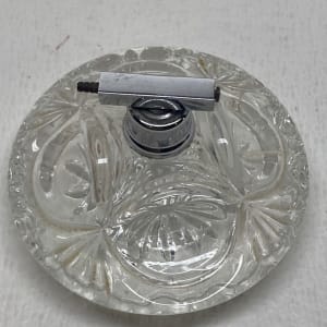 Art Deco clear perfume bottle 