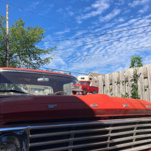 vintage TONKA Red pick up camper 