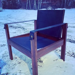 Karl Heinz Bergmiller leather sling chair 